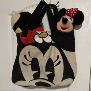 Disney Minnie Mouse Black and Red Tote Bundle